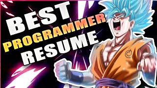 Best Resume as a Software Developer