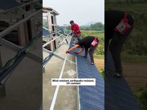 Advantages of stone coated roof tiles. Roof tile price, stone coated roof tile wholesale. #roofing