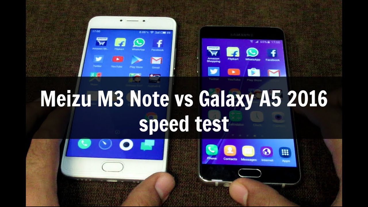 Meizu M3 Note vs Galaxy A5 2016 speed test