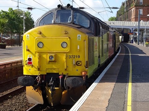 Colas Rail 37219 'Jonty Jarvis 8-12-1998 to 18-3-2005' & 37116 At Ayr On 1Q74 - 10th May 2017
