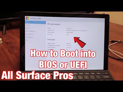 How to Enter Into BIOS / UEFI on All Microsoft Surface Pros (1,2,3,4,5,6,7, X)