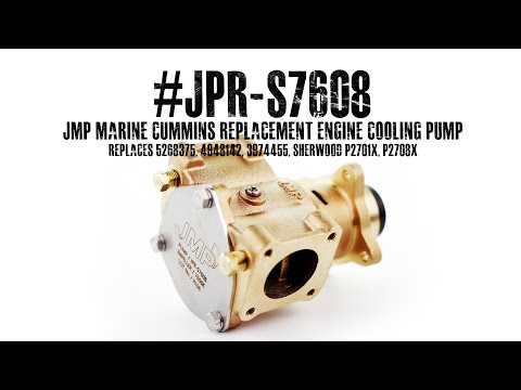 JPR-S7608 JMP Marine Cummins Replacement Engine Cooling Seawater Pump. Replaces Cummins 5268375, 4948142, 3974455, Sherwood P2701X, P2701-01, P2702-01, P2706-01, P2708X, P2710-01. JPR-S7608 JMP Marine Cummins Replacement Engine Cooling Seawater Pump. Replaces Cummins 5268375, 4948142, 3974455, Sherwood P2701X, P2701-01, P2702-01, P2706-01, P2708X, P2710-01.
