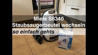 Miele S8340 Staubsaugerbeutel wechseln - so einfach gehts