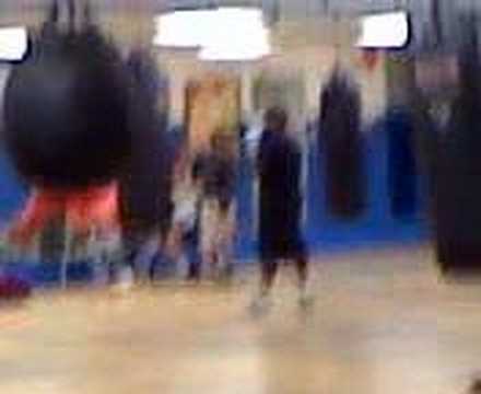 Jo-Jo Rascoe working the heavy bag