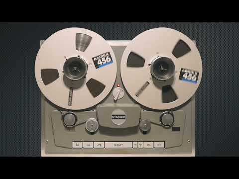 *VIDEO BACKGROUND* FREE TO USE: 28min. STUDER A-62, 19cm/s, Studio Look