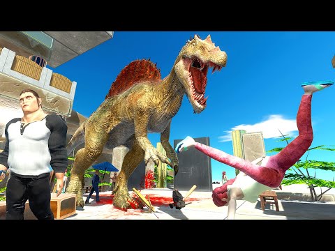 DINOSAURS Invade Mall Filled with People - Animal Revolt Battle Simulator