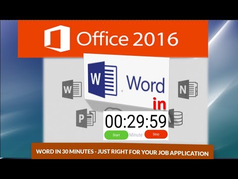 Word Tutorial: Learn Word in 30 Minutes - Just Right for your Job Application
