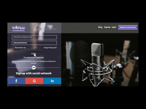 How to register as a voice artist Actor at Voyzapp