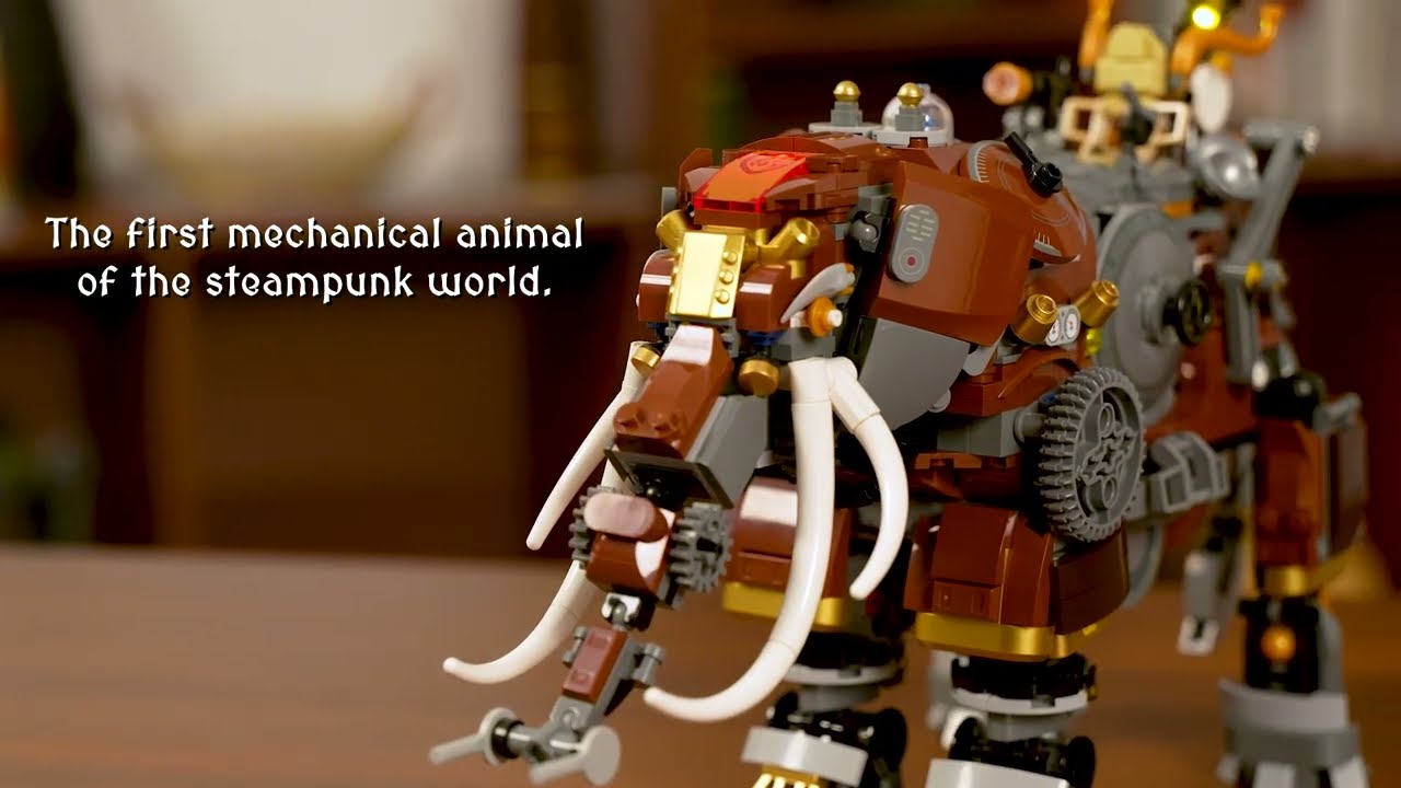 Lumibricks Steamphant mit LED-Beleuchtung Kunststoff Mehrfarbig