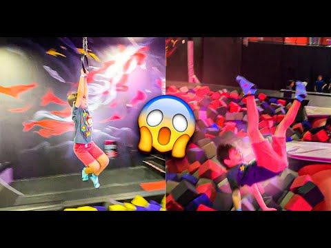 TIROLESA NO PARQUE DE CAMAS ELÁSTICAS DEFY EM ORLANDO- Família Brancoala nos EUA