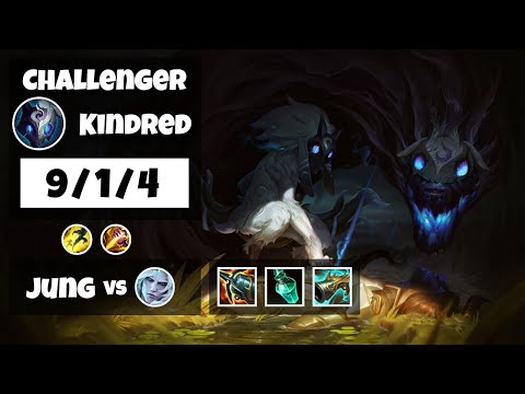 Kindred vs Viego KOREAN Challenger JUNGLE (9/1/4) - v11.8