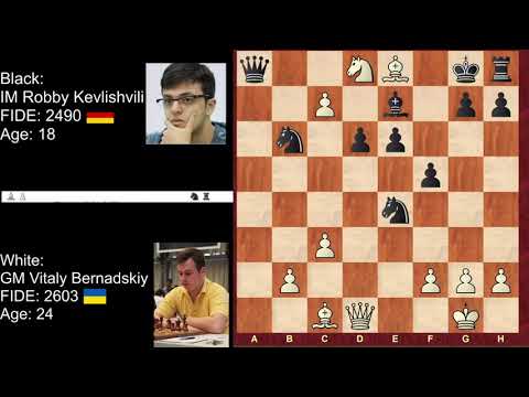 GM Vitaly Bernadskiy vs IM Robby Kevlishvili 2019 Sicilian Defence