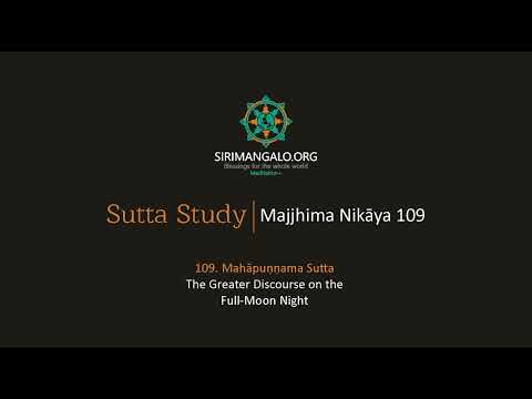 MN 109 (The Greater Discourse on the Full-Moon Night) and Q&A