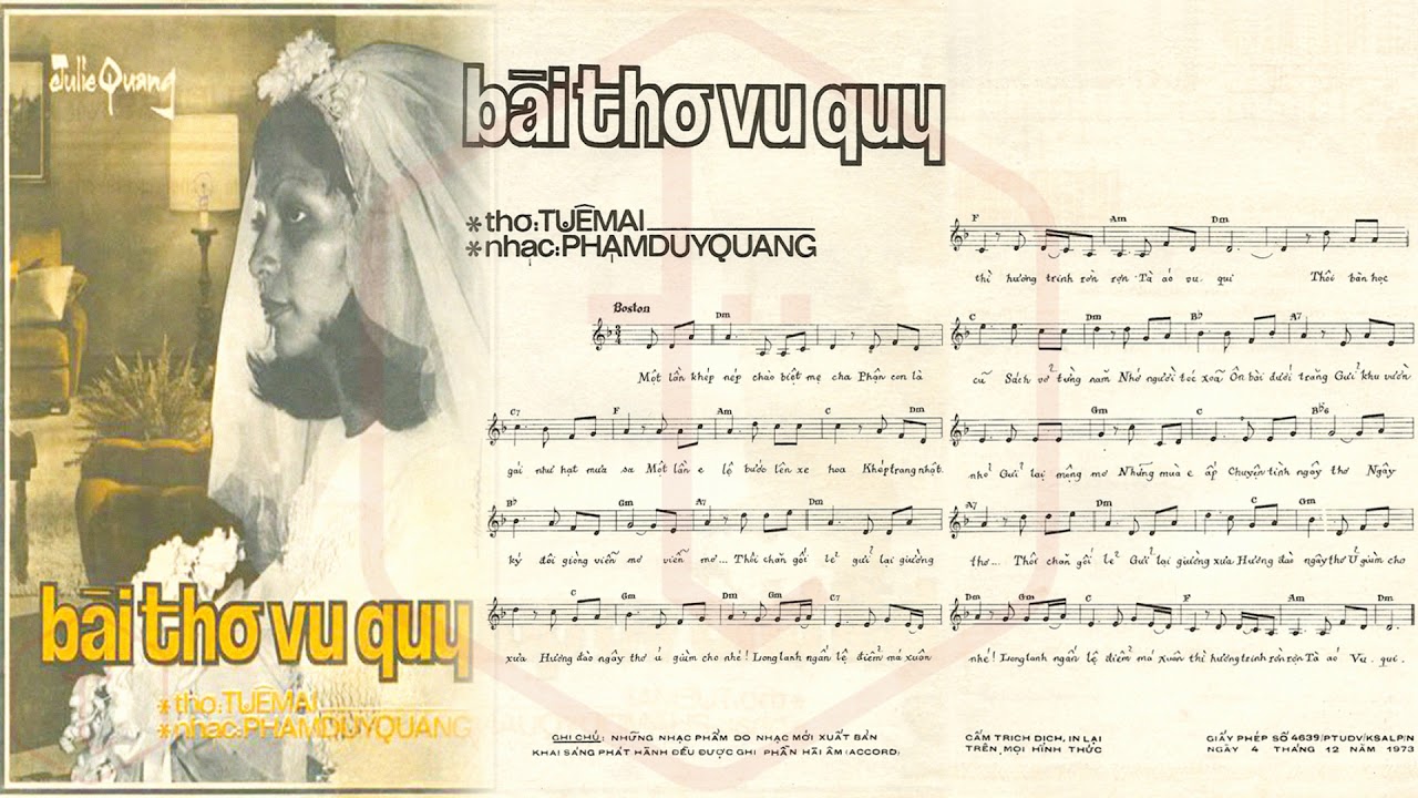 Tờ Nhạc Xưa Trước 1975