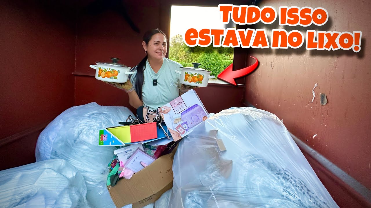 Dumpster diving! Tudo isso estava no lixo!🇺🇸