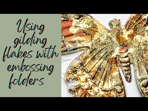USE your Gilding Flakes with Embossing Folders! Fun easy cardmaking #cards #cardmaking #papercraft