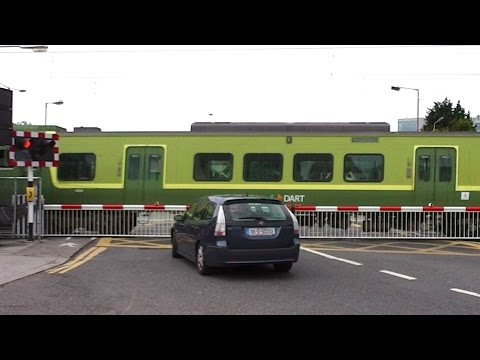 Level Crossing at Merrion Gates, Dublin - IE 8520 Class Dart Train