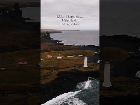 Malarrif Lighthouse, Malarrifsviti.Hellnar, Iceland #hindsightaerial #djidrone #icelandtravel
