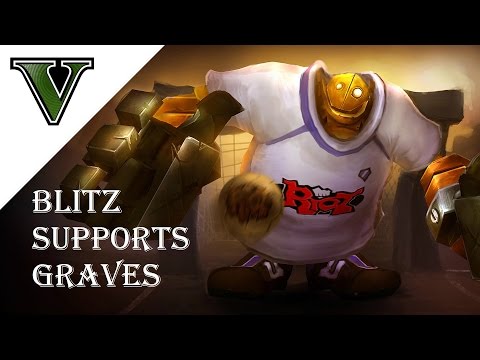 Blitzcrank & Graves vs Thresh and Caitlyn - League of legends - Blitz Gameplay - Vollmer