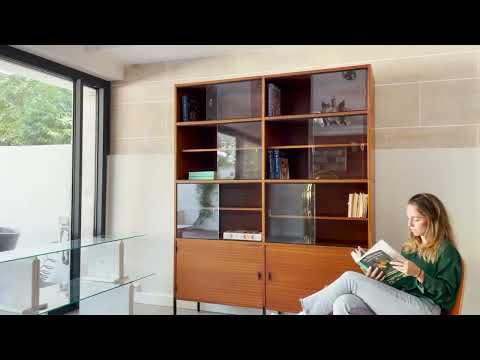 A.R.P. showcase in teak edited by Minvielle - Galerie ATENA