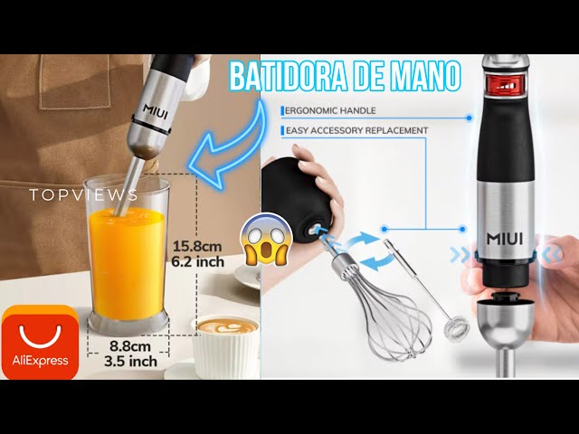 Vídeo relacionado con Batidora de Mano 6 en 1 Multifunción 1200W Batidora de Mano Eléctrica Velocidad Regulable en Acero Inoxidable con Función Antisalpicaduras para Carne Verduras etc Accesorios Incluidos