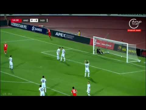 Coca-Cola superliga 9-tur Andijon - So'g'diyona 1-2 uchrashuvida kiritilgan gollarni tomosha qiling