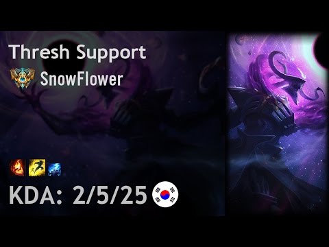 Thresh Support vs Karma - SnowFlower - KR Challenger Patch 6.21