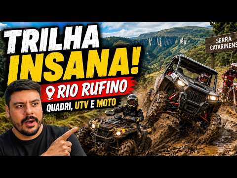 TRILHA INSANA NA SERRA CATARINENSE! Teve TOMBO de moto, quadriciclo e UTV - EP.40