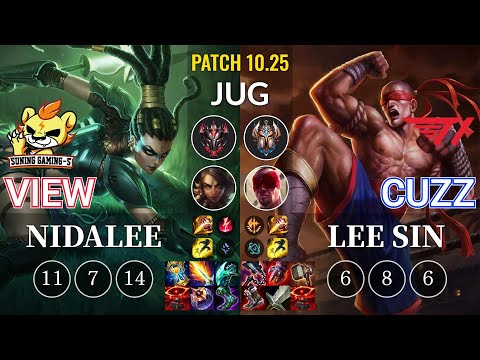SG-S View Nidalee vs T1 Cuzz Lee Sin Jungle - KR Patch 10.25