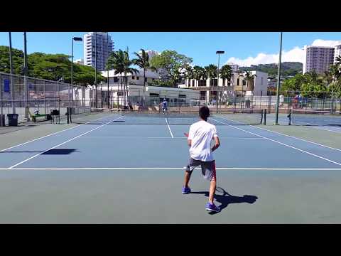 Justin Terada (Kalani) and Jakub Hadrava (HPU)