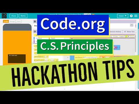 Code.org How to Use Lists Tutorial - Hackathon Tips - CS Principles