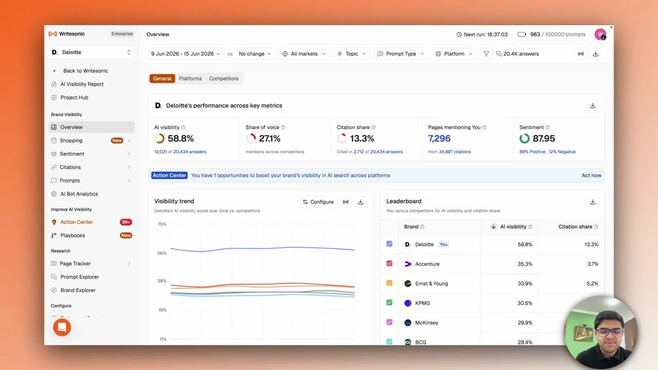 Getting Started with Writesonic AI Search (GEO Dashboard Tour) video thumbnail