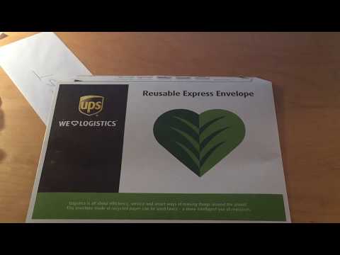 Part of a video titled UPS Reusable Express Envelope- how to use it - YouTube