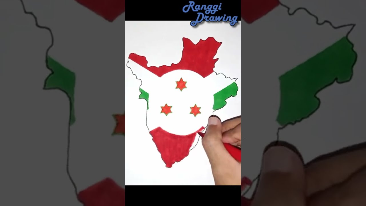 Drawing Map of Burundi