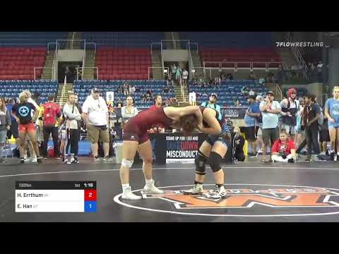 132 Lbs Semifinal - Hanna Errthum, Wisconsin Vs Esther Han, Utah 5a2f