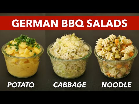 German BBQ Salads: German Potato, Cabbage and Noodle Salad