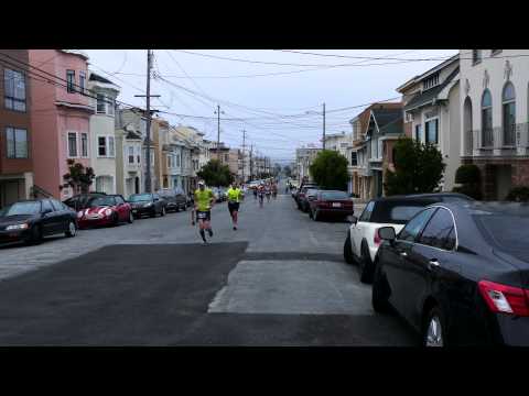 Sf Marathon 2015 runners on 27th Avenue