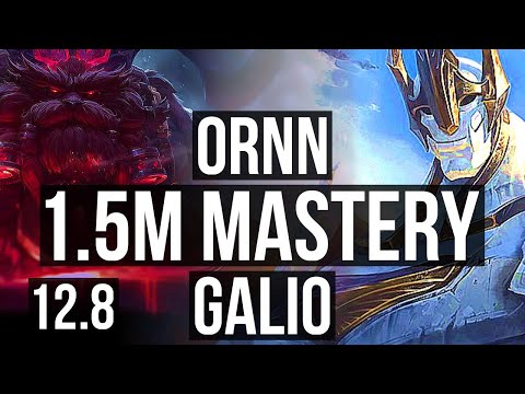 ORNN vs GALIO (TOP) | 9/2/11, 1.5M mastery, 600+ games, Legendary | NA Master | 12.8