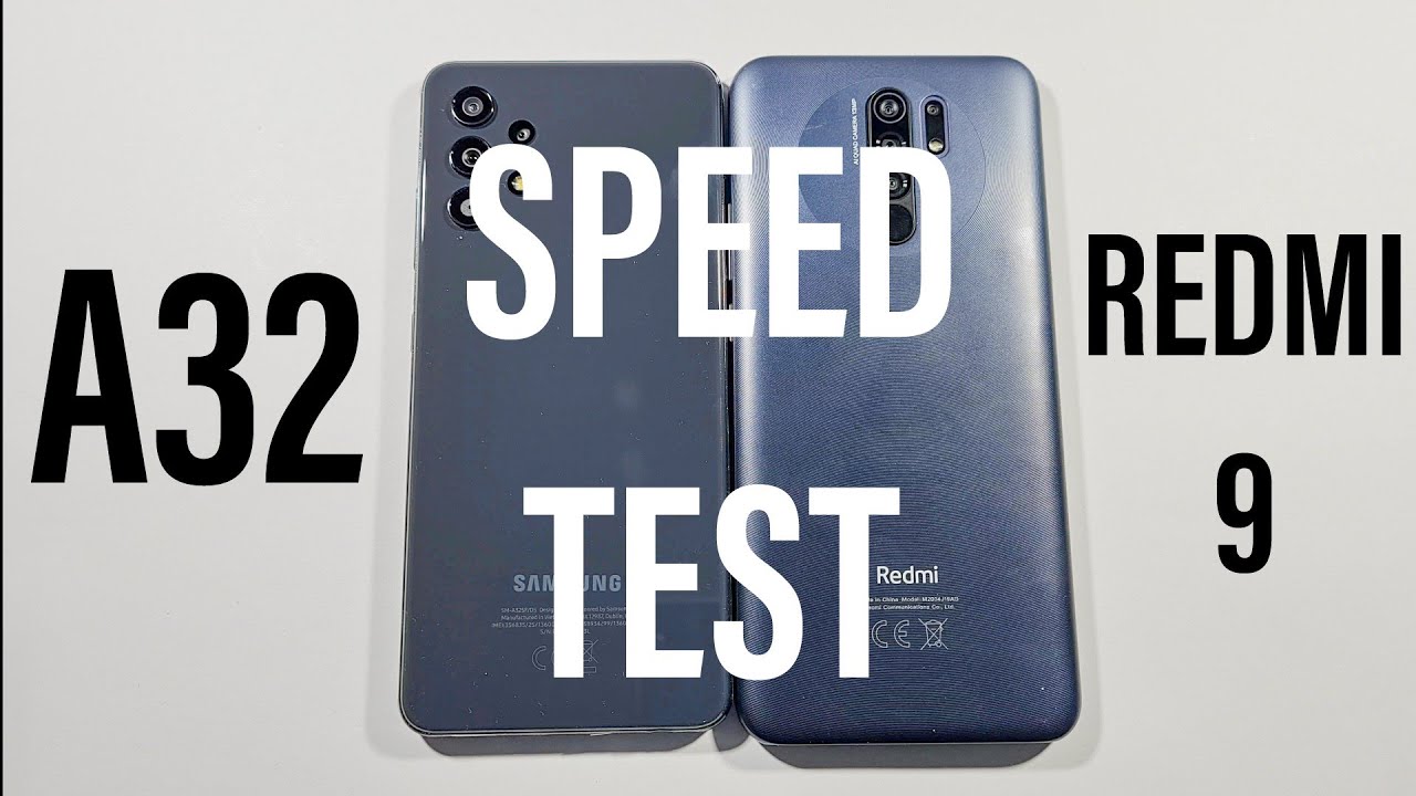 Samsung A32 vs Xiaomi Redmi 9 Speed Test