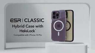 ESR Classic Hybrid HaloLock iPhone 14 Pro Hoesje MagSafe Zwart Hoesjes