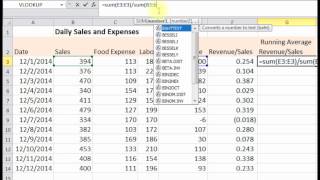 How to Calculate the Running Average in Excel