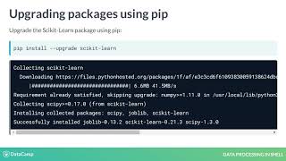 Data Processing in Shell: Python package installation with pip