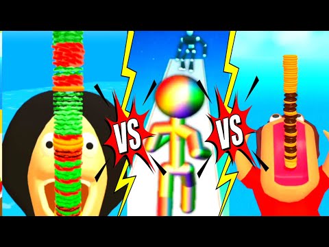 BURGER RUSH vs TALL MAN RUN vs PANCAKE RUN Triple Gameplay iOS,Android Update All Levels Walkthrough