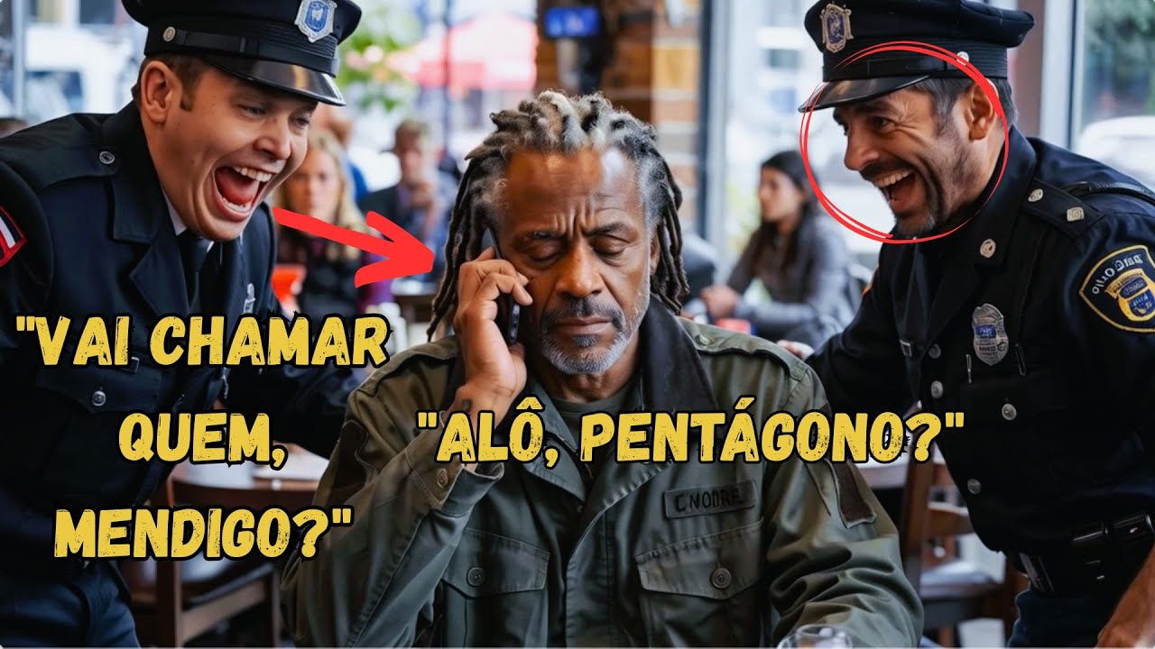 Policiais intimidam veterano negro sem-teto —ele liga para o Pentágono e ACABA com suas carreiras