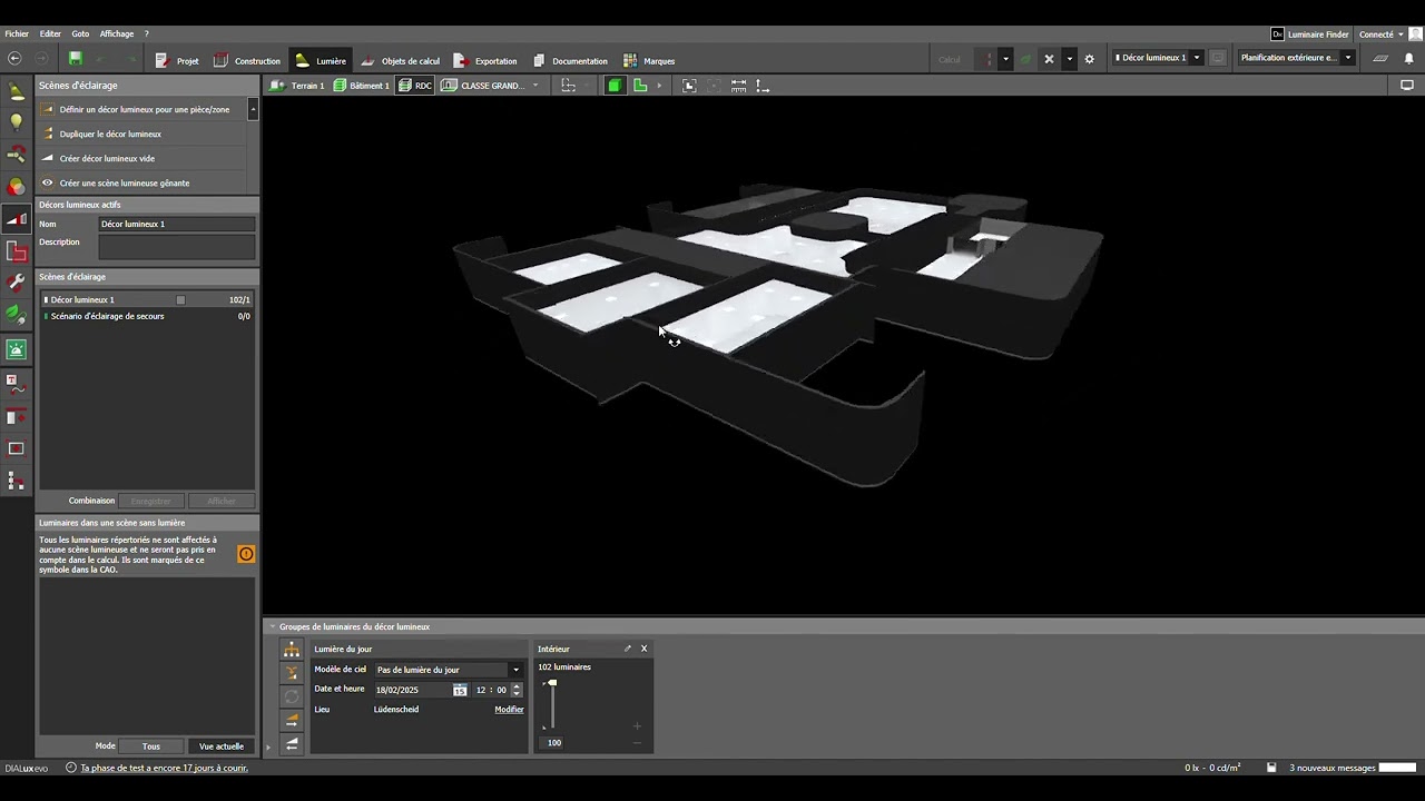 Projet d'éclairage ERP