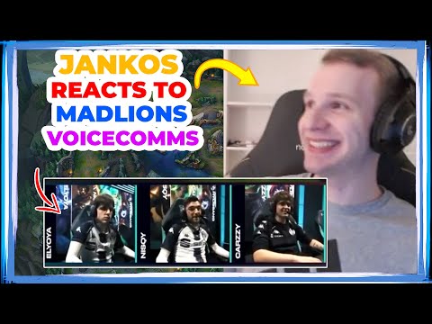Jankos Reacts to MADLIONS Voicecomms in G2 vs MAD [FUNNY]