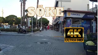 Söke Merkez Yürüyüşü | Sokaklar, Çarşı ve Günlük Hayat | 4K 60 FPS
