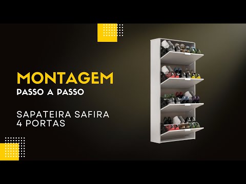Sapateira Safira 4 portas - Montagem completa - Tonielque Móveis