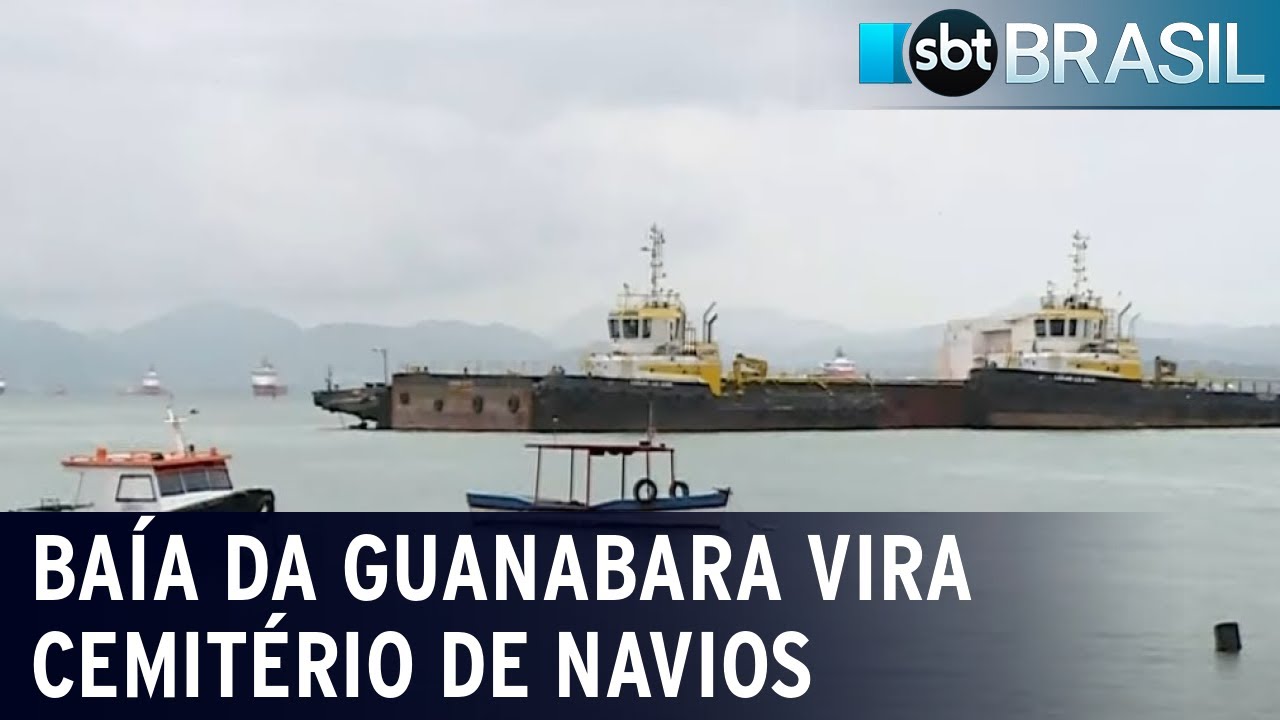 Baía da Guanabara vira cemitério de navios | SBT Brasil (15/11/22)