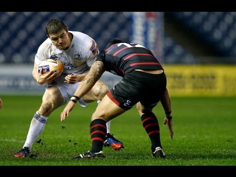 Darragh Fanning Gets Bundled Into Touch Edinburgh v Leinster 20th Dec 2013
